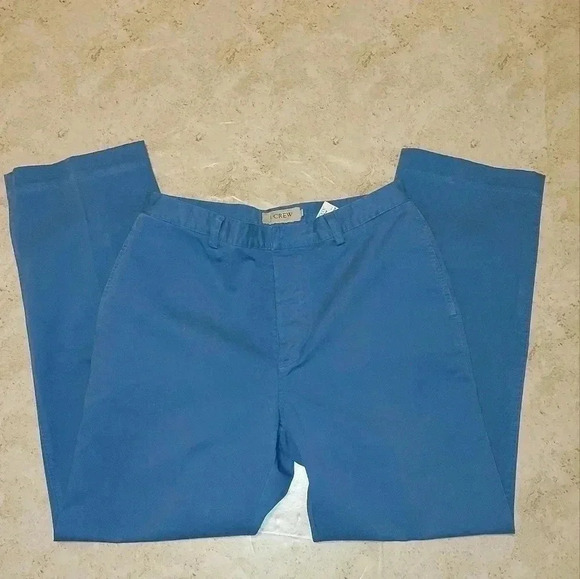 NWT J. Crew Mens Baby Blue Button Fly Straight Leg Chinos Pants Sz 34/32 - Picture 1 of 10